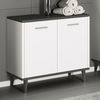 VCM Badmöbel Waschbeckenunterschrank Landos 917521 Weiß / Anthrazit H. 56 x B. 60 x T. 28 cm Bild 4