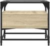 vidaXL Couchtisch mit Glasplatte Sonoma-Eiche 50x50x45 cm Stahl 846050 Bild 5