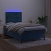 Boxspringbett mit Matratze & LED Samt Dunkelblau 120x200 cm Bild 4