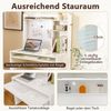 COSTWAY Schreibtisch, mit magnetischer Pinnwand & Aufsatz 89x50x138cm weiß Bild 3