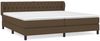 vidaXL Polsterbett mit Matratze Dunkelbraun 200x200 cm Stoff, Härtegrad: H2 [3126512] Bild 2