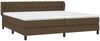 vidaXL Polsterbett mit Matratze Dunkelbraun 200x200 cm Stoff, Härtegrad: H2 [3126512] Bild 3