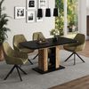 Esstisch Fenaro Schwarz/Goldkraft Eiche 120-160 x 80 cm Vicco Bild 3