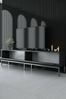 Dmora Fernsehschrank Espero, Ständer für Wohnzimmerfernseher, Niedriges Wohnzimmer-Sideboard, TV-Ständerbasis, 180x30h47 cm, Anthrazit und Silber Bild 4