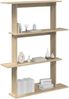 vidaXL Wandregal Sonoma-Eiche 100 x 20 x 126 cm Holzwerkstoff 8012062 Bild 2