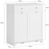 SoBuy BZR33-W Wäscheschrank, MDF, Lackiert, Weiß, 78 x 90 x 37 cm Bild 3