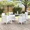 vidaXL Gartenstuhl mit Kissen 4 pcs Weiß 53 x 49 x 85 cm Polypropylen 847478 Bild 3
