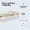 Ehrenkind Kinderbett mit Rausfallschutz aus massivem Kieferholz, Kinderbett 90x200 cm (zeitlos, hochwertig und auch für ältere Kinder geeignet, aus FSC zertifiziertem Holz), Jugendbett, Kinderbett mit Rausfallschutz Bild 3