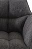 Barhocker GIBEL - Stoff Titangrau 64x48x110 cm Schwarz | Barstuhl Mit Lehne Tresenhocker Tresenstuhl Kneipenhocker Kneipenstuhl Bild 2