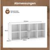 COSTWAY Bücherregal, Bücherschrank mit 8 Fächern 121,5x29x61cm Bild 2