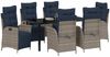 vidaXL Garten Essgruppe mit Kissen 7 pcs Grau und Schwarz Rattan 3380586 Bild 3