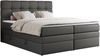 Boxspringbett, Polsterbett, Bett, Schlafzimmer - ERNI-KING - 160x200cm - Dunkelgrau Kunstleder - H3 Bild 3