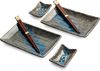 WestCraft Sushiteller SUSHI TELLER SET, Sushi Geschirr Set, Mehrteiliges Sushi-Set, (6 St), für 2 Personen Sushi-Teller, Schalen und Essstäbchen versch. Designs Bild 4