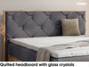 MEBLINI Boxspringbett LOFTY 12 200x200 cm mit Bettkasten – H3/Dunkelgrau Samt Polsterbett - Doppelbett mit Topper & Bonellfederkern-Matratze Bild 4