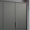 Drehtürenschrank Kleiderschrank 273cm Schubkästen Passepartout Spiegel in Grafit Bild 5