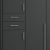 Drehtürenschrank Kleiderschrank 273cm Schubkästen Passepartout Spiegel in Grafit Bild 4