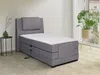 Vente-unique - CASTEL Bett Stoff Grau - B 123 cm x H 125 cm x L 218 cm Bild 2