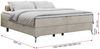 Boxspringbett - Doppelbett mit Multipocket-Matratze - LESS -140x200 - Beige Velours - H4 Bild 5