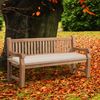 Gartenbank Teakbank DABEL - Holz Creme 180x61x93 cm | Holzbank 180 Cm Mit Sitzkissen Gartenbank Sitzbank Mit Lehne Wetterfest Bank Garten Terrasse Bild 2