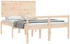 vidaXL Seniorenbett mit Kopfteil 140x190 cm Massivholz 3195461 Bild 4