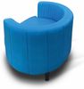Casa Padrino Luxus Leder Sessel Blau / Schwarz - Wohnzimmer Echtleder Möbel Bild 4