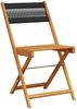 vidaXL Gartenstühle 6 Stk. Klappbar Schwarz Massivholz Akazie 3214602 Bild 3