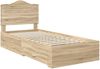 vidaXL Bettrahmen mit Kopfteil Sonoma-Eiche 90 x 190 cm Holzwerkstoff 3413659 Bild 4