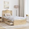 vidaXL Bettrahmen mit Kopfteil Sonoma-Eiche 90 x 190 cm Holzwerkstoff 3413659 Bild 3