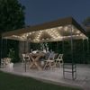 vidaXL Pavillon mit LED-Lichterkette 3x4 m Taupe 3070310 Bild 2