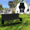 Yaheetech Campingstuhl Gartenbank Campinghocker faltbar, Sitzbank 4-Sitzer-Klappbank Tragbare Campingbank mit Tragtasche, Schwarz Bild 2