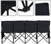 Yaheetech Campingstuhl Gartenbank Campinghocker faltbar, Sitzbank 4-Sitzer-Klappbank Tragbare Campingbank mit Tragtasche, Schwarz Bild 4
