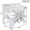 Odikalo Etagenbett Kinderbett Tisch Kleiderschrank integrierter Stauraum Weiß 90x200cm Bild 3