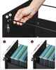 Vasagle Rollcontainer, abschließbar, Aktenschrank mit 2 Schubladen, 5 Rollen und verstellbarer Hängeregistratur, strukturierte Oberfläche, MDF/PVC, Schwarz, 43,8 x 40 x 54,7 cm Bild 4
