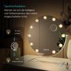 EMKE Runder Schminkspiegel Hollywood Spiegel mit Beleuchtung LED Tischspiegel, mit Touch, 3 Lichtfarben,9 Dimmbaren LED-Leuchtmitteln,7 x Vergrößerungsspiegel,Memory-Funktion, 360° Drehbar,Weiß,40 cm Bild 3