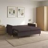 vidaXL Schlafsofa Ausziehbar Dunkelbraun Stoff 42033342 Bild 3