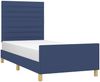 Bettgestell mit Kopfteil Blau 90x200 cm Stoff [3125112] Bild 3