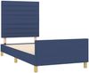 Bettgestell mit Kopfteil Blau 90x200 cm Stoff [3125112] Bild 4