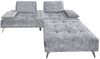 KAWOLA Sofa WIOLO Schlafsofa Daybed mit Hocker velvet grau 80 x 110 x 240 cm Bild 3