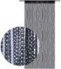 Arsvita Fadenvorhang Metallik-Optik mit Stangendurchzug, Türvorhang 140x250cm (Schwarz) Bild 2
