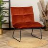 Bronx71 Samt Sessel Malaga modern kupfer / rostbraun Bild 3