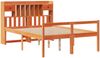 vidaXL Massivholzbett mit Regal ohne Matratze Wachsbraun 160x200 cm 3322075 Bild 3