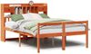 vidaXL Massivholzbett mit Regal ohne Matratze Wachsbraun 160x200 cm 3322075 Bild 2