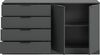 Kommode (B/H/T: 148x80x35 cm) in anthrazit Bild 4