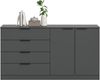 Kommode (B/H/T: 148x80x35 cm) in anthrazit Bild 3