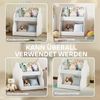Kinderregal aus Spanplatte mit 4 Fächern und Rollen, 54×50×56, Weiß Bild 5