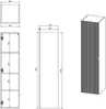 Vente-unique - ZEVINI Bathroom storage unit Holz, Platte Grün - B 25 cm x H 140 cm x L 35 cm Bild 5