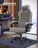 SONGMICS Gaming-Stuhl, Bürostuhl, Schreibtischstuhl, ergonomischer Gaming-Sessel, Sitzkissen mit Federn, Fußstütze, Armlehnen mit Synchronmechanik, taubengrau Bild 2
