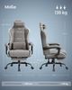 SONGMICS Gaming-Stuhl, Bürostuhl, Schreibtischstuhl, ergonomischer Gaming-Sessel, Sitzkissen mit Federn, Fußstütze, Armlehnen mit Synchronmechanik, taubengrau Bild 5