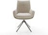 Drehstuhl Clea-Flex Webstoff Soft Beige Kreuzgestell breit Graphit 360° drehbar Wippfunktion Bild 2