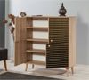 Dmora Kommode Agyemang, Wohnzimmerbuffet, Wohnzimmer-Sideboard, Moderne Küchen-Speisekammer, 95x36h111 cm, Eiche Bild 5